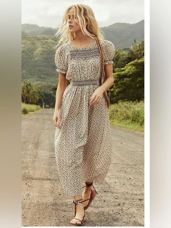 DÔEN Castalia Dress in Feathered Floral - Size Small - Picture 1 of 12